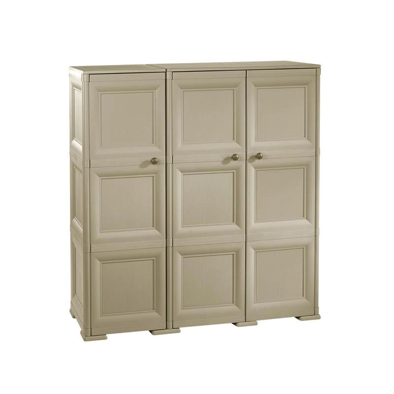 ARMADIO 3 ANTE TALPA 118X43X125 CM CON PUNTALI – MOBILE ALTO ORGANIZZAZIONE CASA PER ZONA GIORNO E INGRESSO