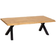 Tavolo da pranzo in legno marrone e nero 140x70x45h cm