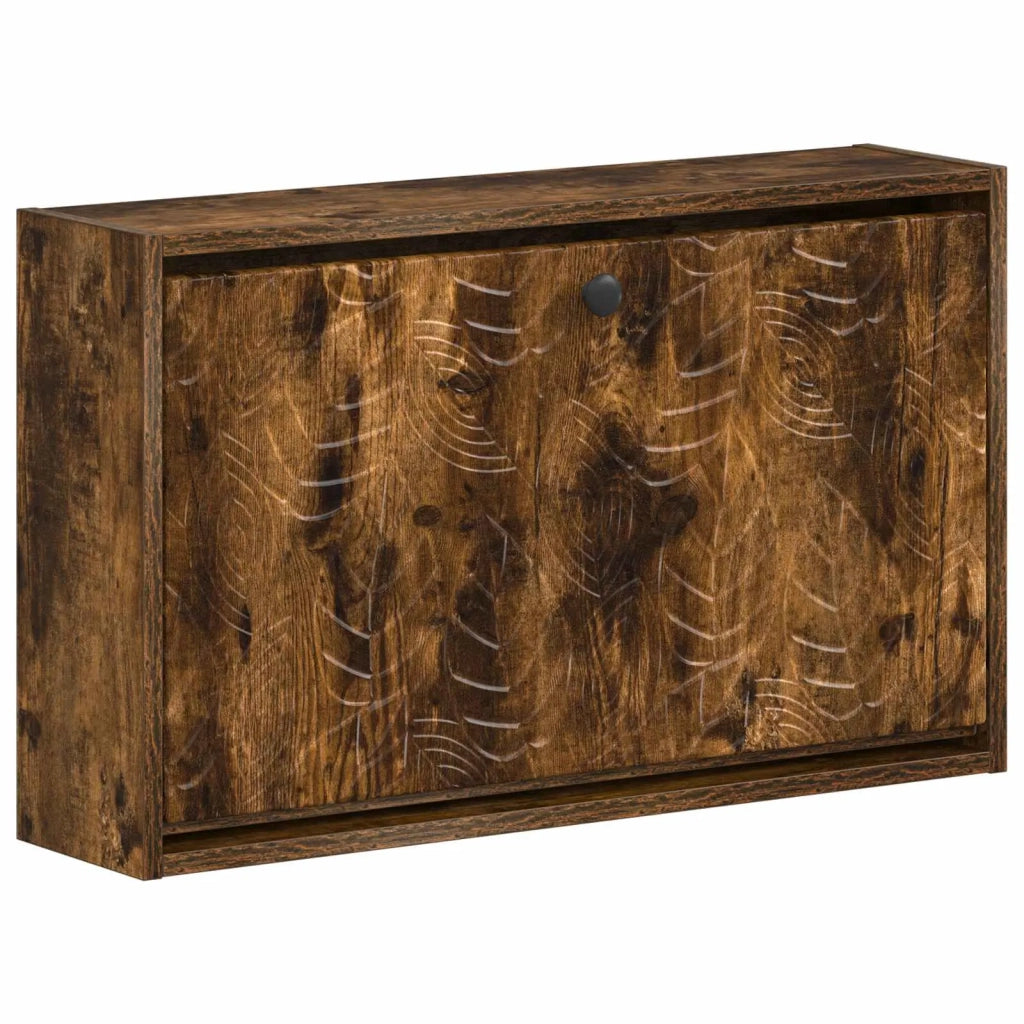 Mobiletto per Scarpe da Muro DELFT 71 x 17 x 43 cm Rovere Fumo 897070