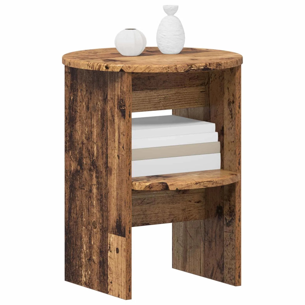 Mobile laterale 2 pcs Legno vecchio Ø40 x 50 cm