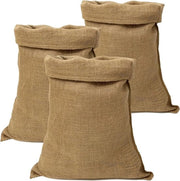 Borsa di juta 80 x 50 cm Made in Italy 3 pezzi - Materiale naturale per fai da te stesso - Mobili per la conservazione di oggetti in giardino.