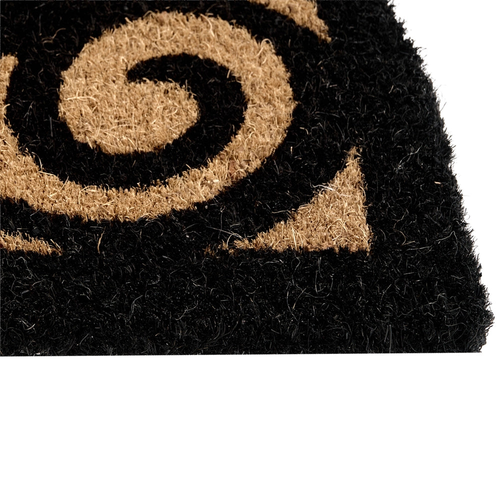 Zerbino in fibra di cocco naturale con retro in PVC antiscivolo 45 x 75 cm Decorazione moderna per interni ed esterni