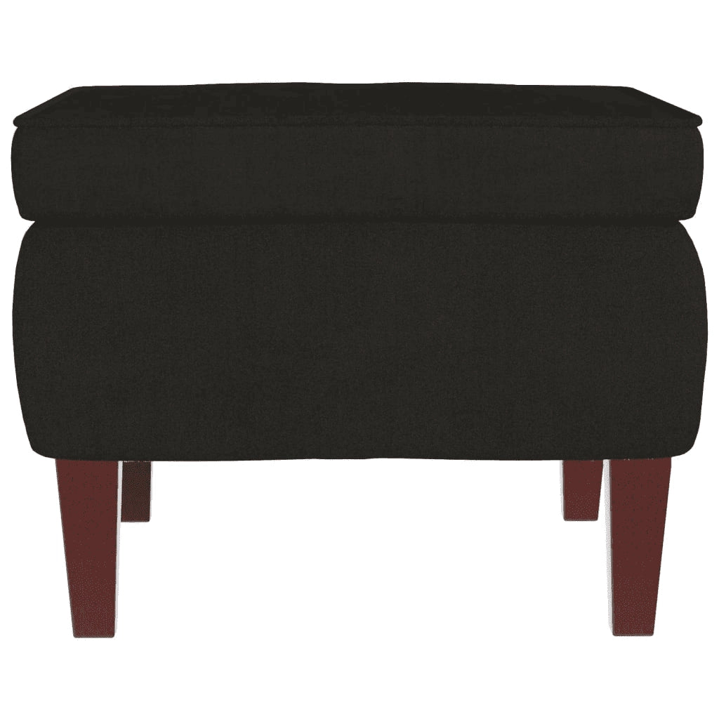 Sedia a dondolo con schienale alto in velluto nero CFW6868339