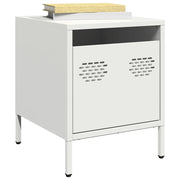 Comodini 2 pz-Set di 2 Tavolino da notte Bianco 35x39x43,5 cm in Acciaio