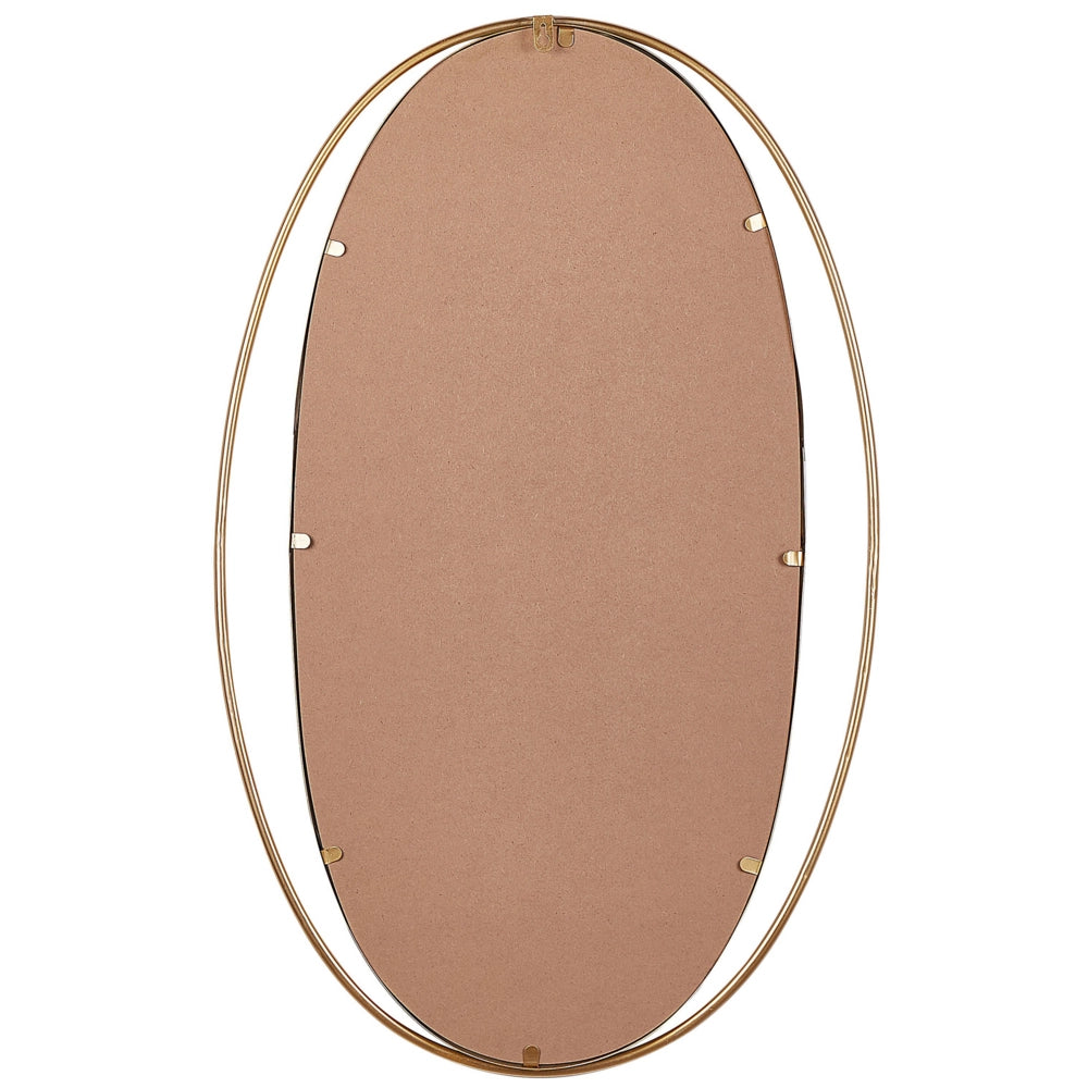 Specchio da parete ovale dorato 90 x 55 cm arte da parete Decor Stile Glam Living Room