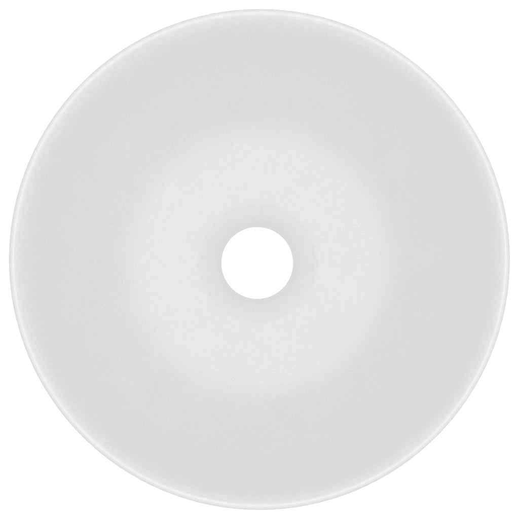 Lavandino da Bagno in Ceramica Bianco Opaco Rotondo cod mxl 50382