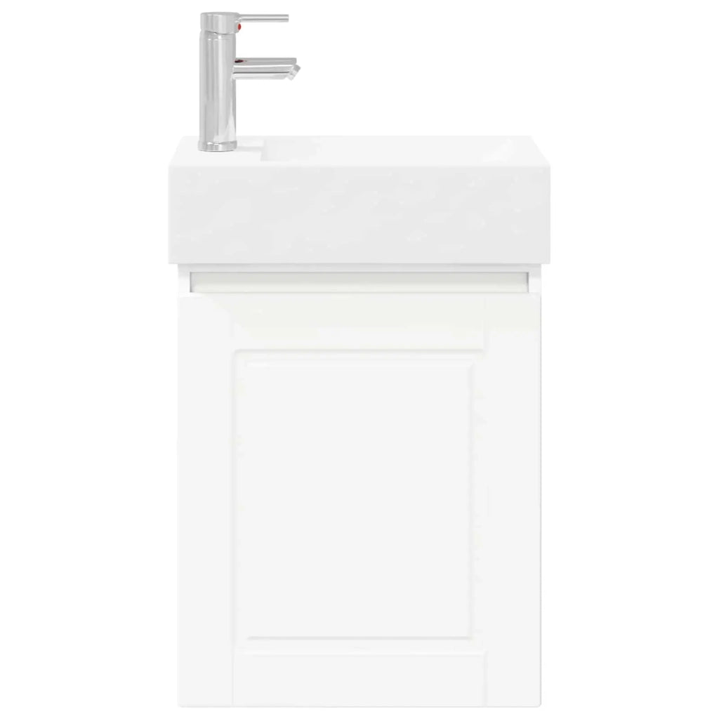 Mobile bagno con rubinetto Bianco 45,5 x 22,5 x 84 cm