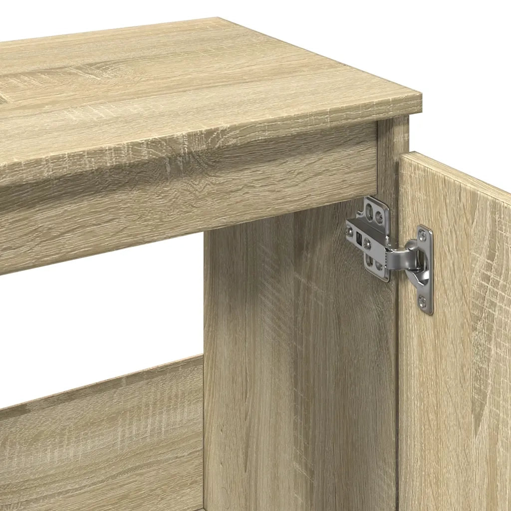 Mobile Lavabo da Bagno Rovere Sonoma 65x33x60 cm in Truciolato 849676
