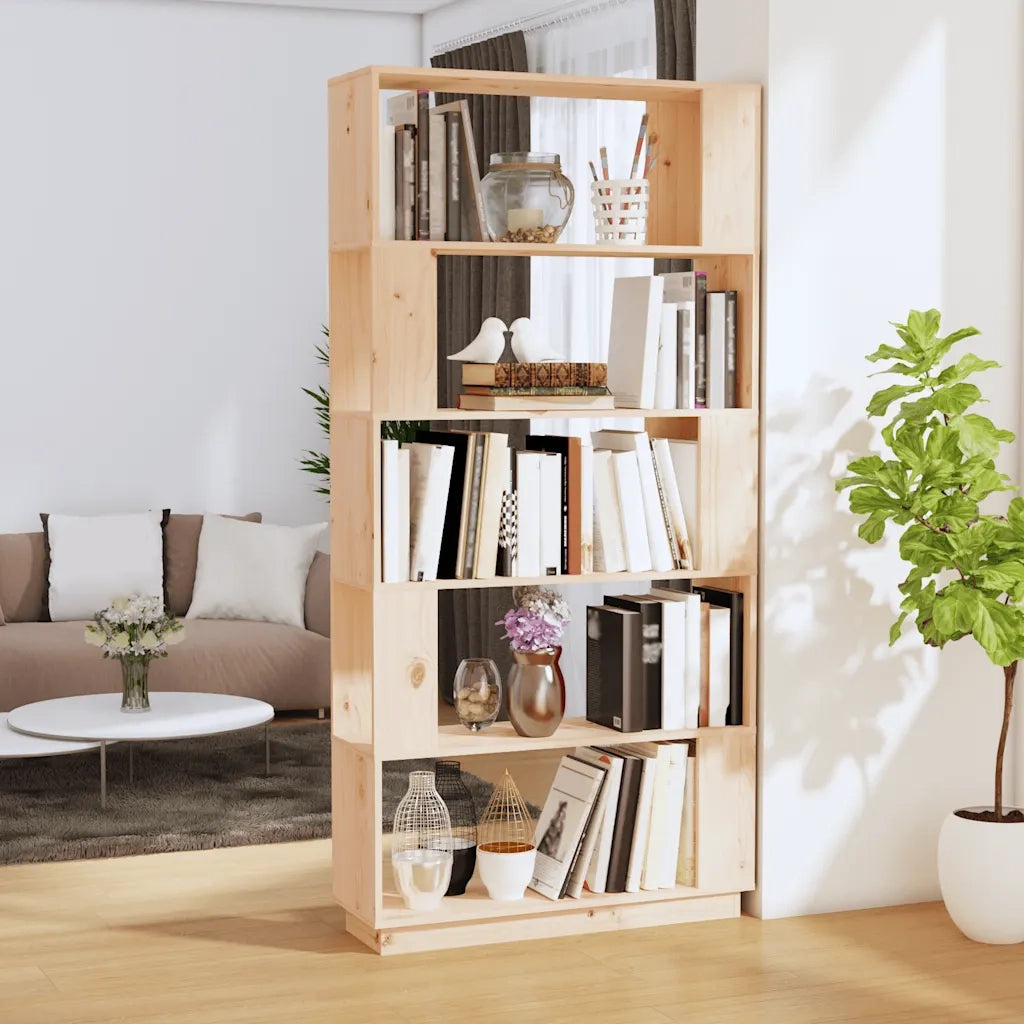 Libreria/Divisorio 80x25x163,5 cm Legno Massello di Pino 814064
