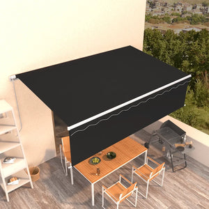 Tenda da Sole Retrattile Manuale con Parasole 5x3m Antracite cod mxl 61044