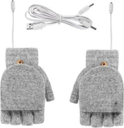 Manopole Elettriche - Design Ricaricabile USB - Manopole Riscaldate per Inverno - Grigio
