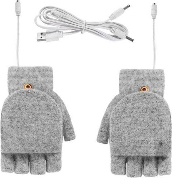Manopole Elettriche - Design Ricaricabile USB - Manopole Riscaldate per Inverno - Grigio