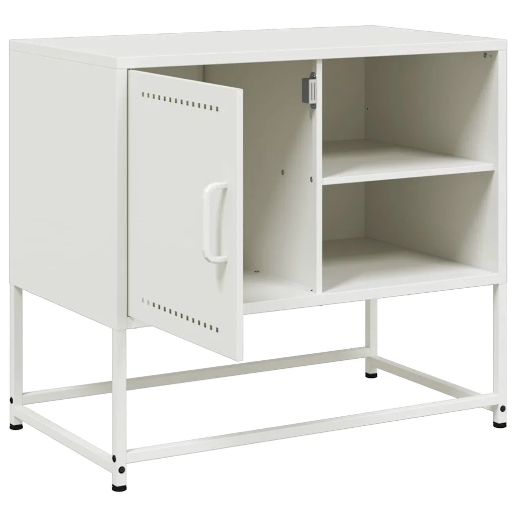 Mobile TV Bianco 68x39x60,5 cm in Acciaio