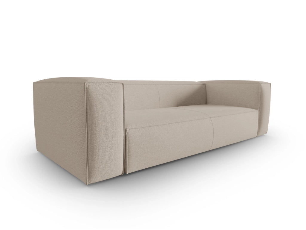 Cosmopolitan Design - Divano "Mackay" 4 posti in velluto strutturato beige 