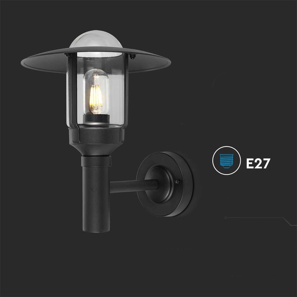V-TAC applique esterna E27 nero opaco IP44 VT-1158