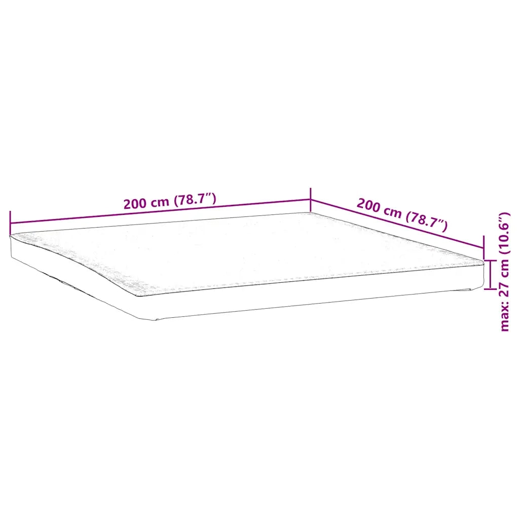 Coprimaterasso Bianco 200x200 cm Impermeabile 4100157