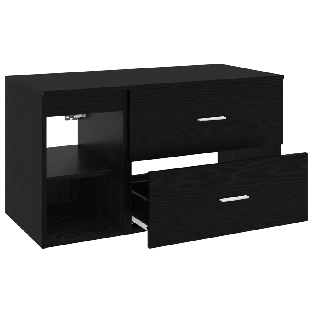 Set di mobili per il bagno 2 pcs Rovere Nero 3403937