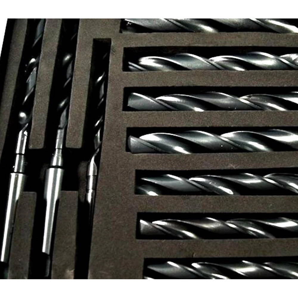 Trade Shop - Set 10 Punte Elicoidale Da 14 A 23 Mm Frese Ferro Legno Per Trapano In Valigetta -