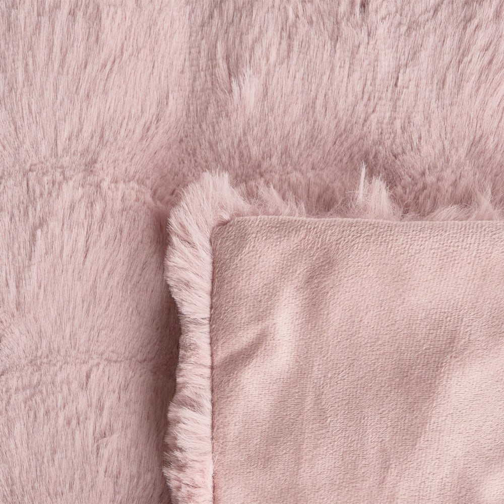 Coperta in finta pelliccia rosa 200 x 220 cm camera da letto