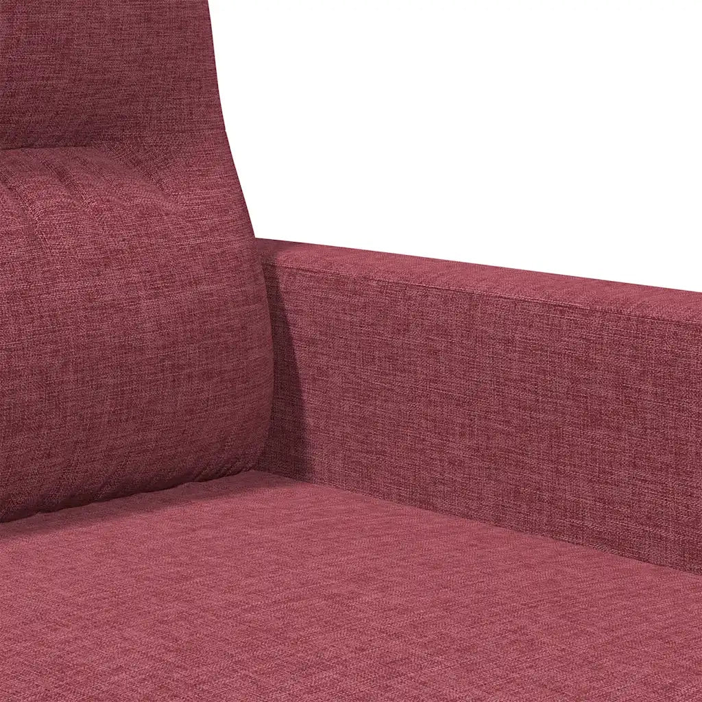 Divano a 2 Posti Rosso Vino 140 cm in Tessuto