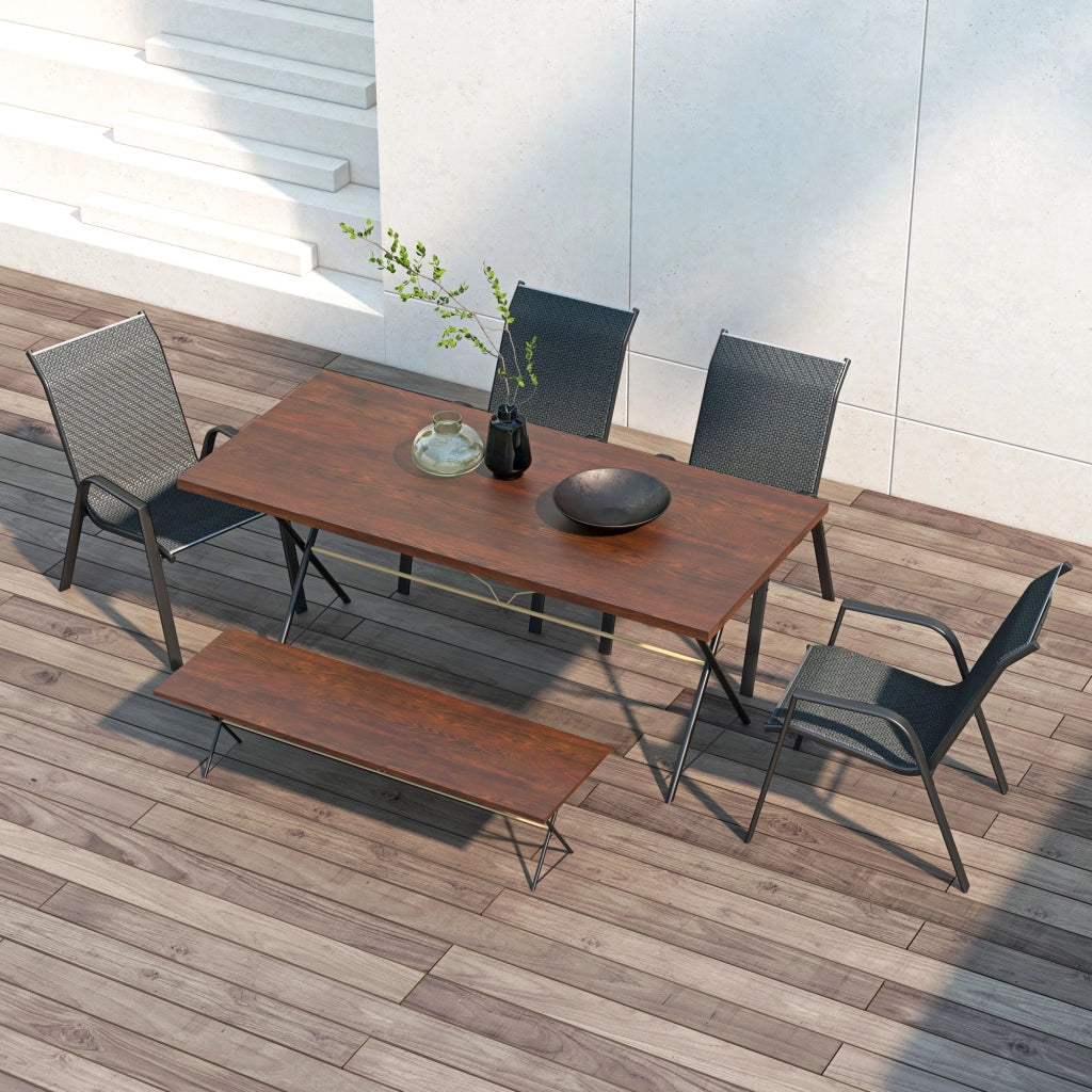 Sedie da giardino impilabili con braccioli ¨C zephmum ¨C effetto rattan