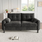 DIVANO 2 posti 158x80x88,5 cm in chenille grigio