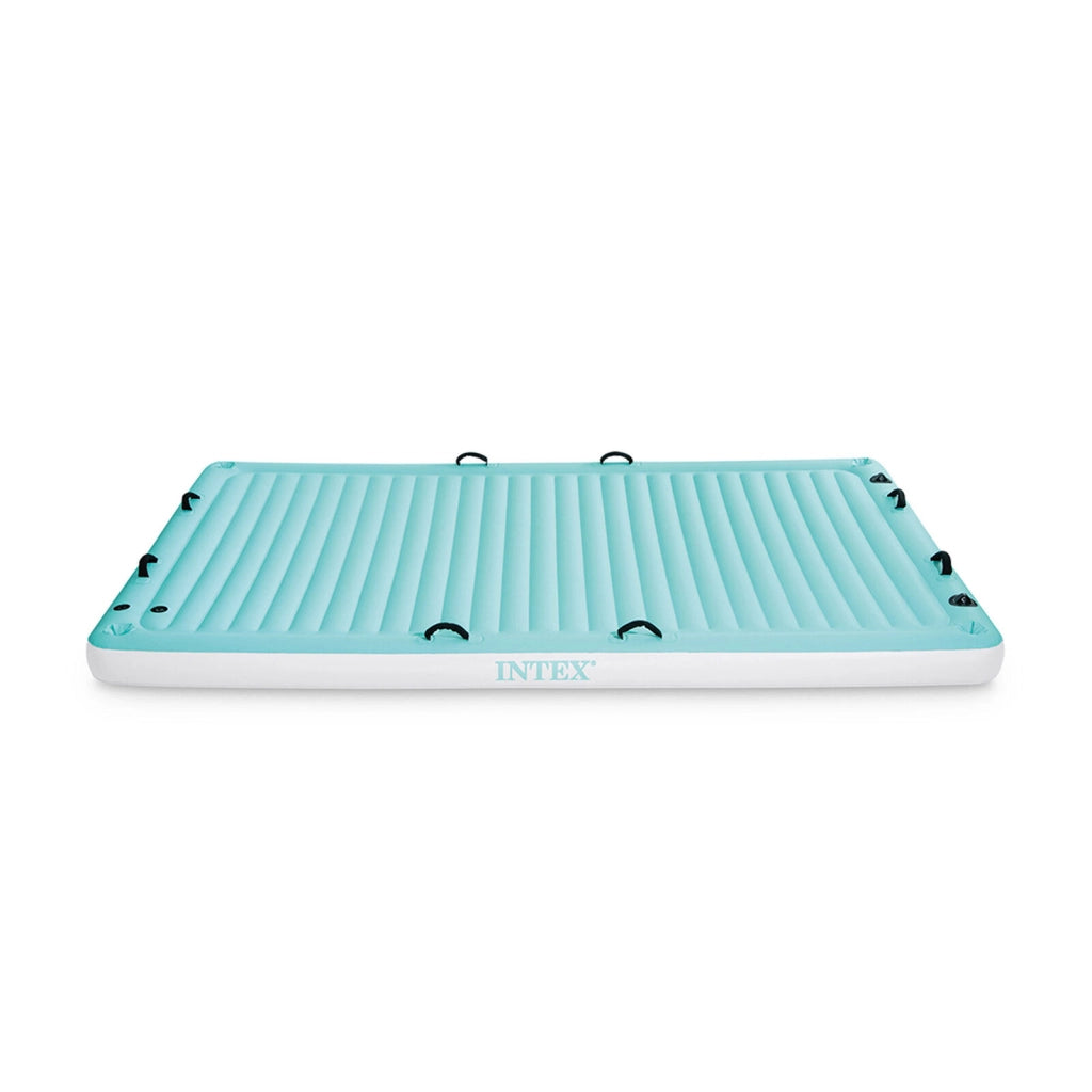 Intex 56289EU Water Lounge Materassino Gonfiabile 310x183x18 cm 8 Maniglie 4 Portabicchieri 400 Kg colore Blu