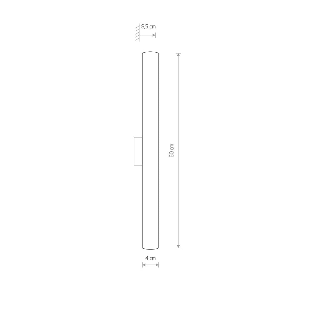 Applique LED Nowodvorski ICE Tube 12W 4000K cromo IP44