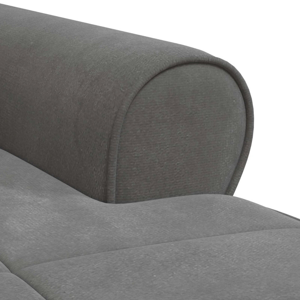 Chaise Lounge | Sedia a Sdraio con cuscino Grigio scuro 91 x 157 x 91 cm Velluto CFW6791386