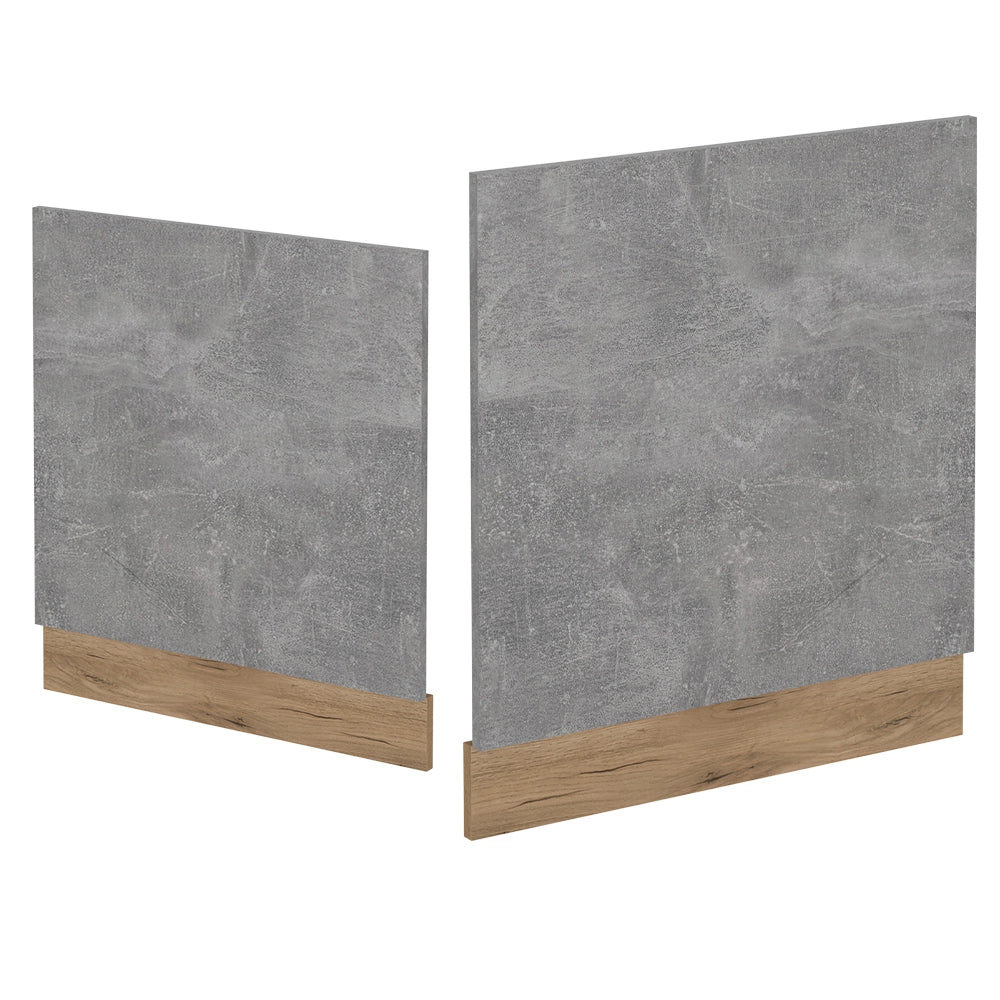 Pannello frontale R-Line Calcestruzzo/Rovere dorato 60 cm senza piano di lavoro Vicco