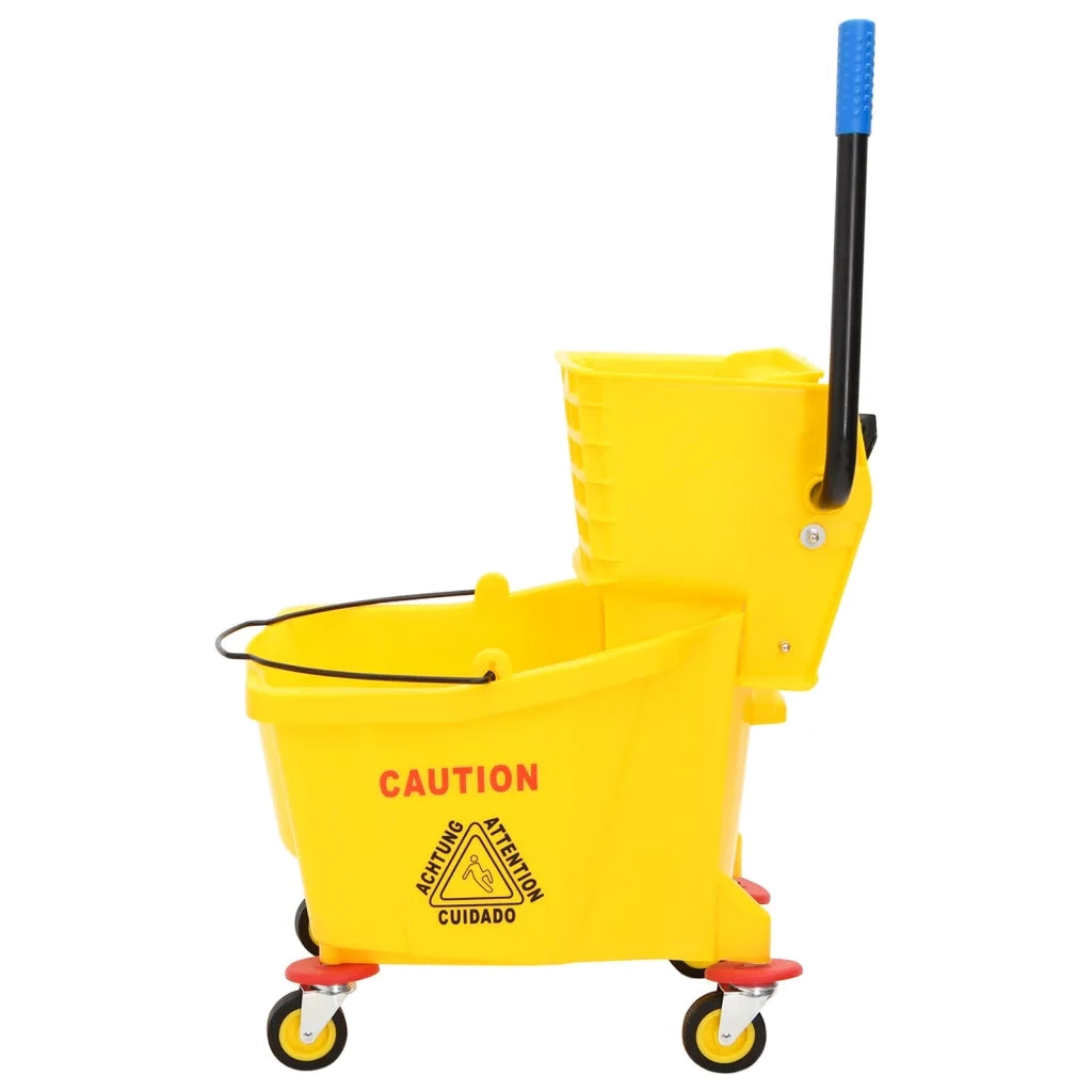 Secchio Mocio con Strizzatoio e Ruote Giallo 36 L Polipropilene CFW3130776