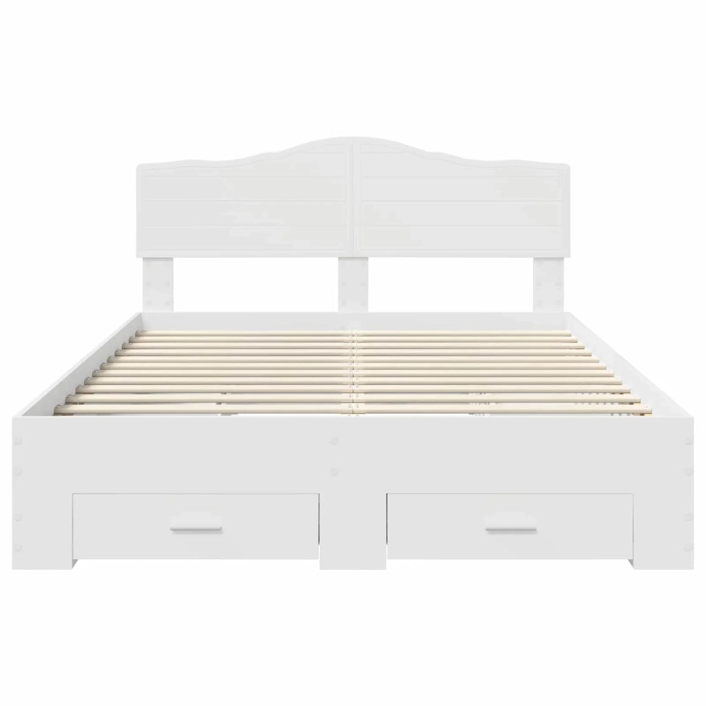 Struttura del letto Bianco 160 x 200 cm Legno multistrato 3413168