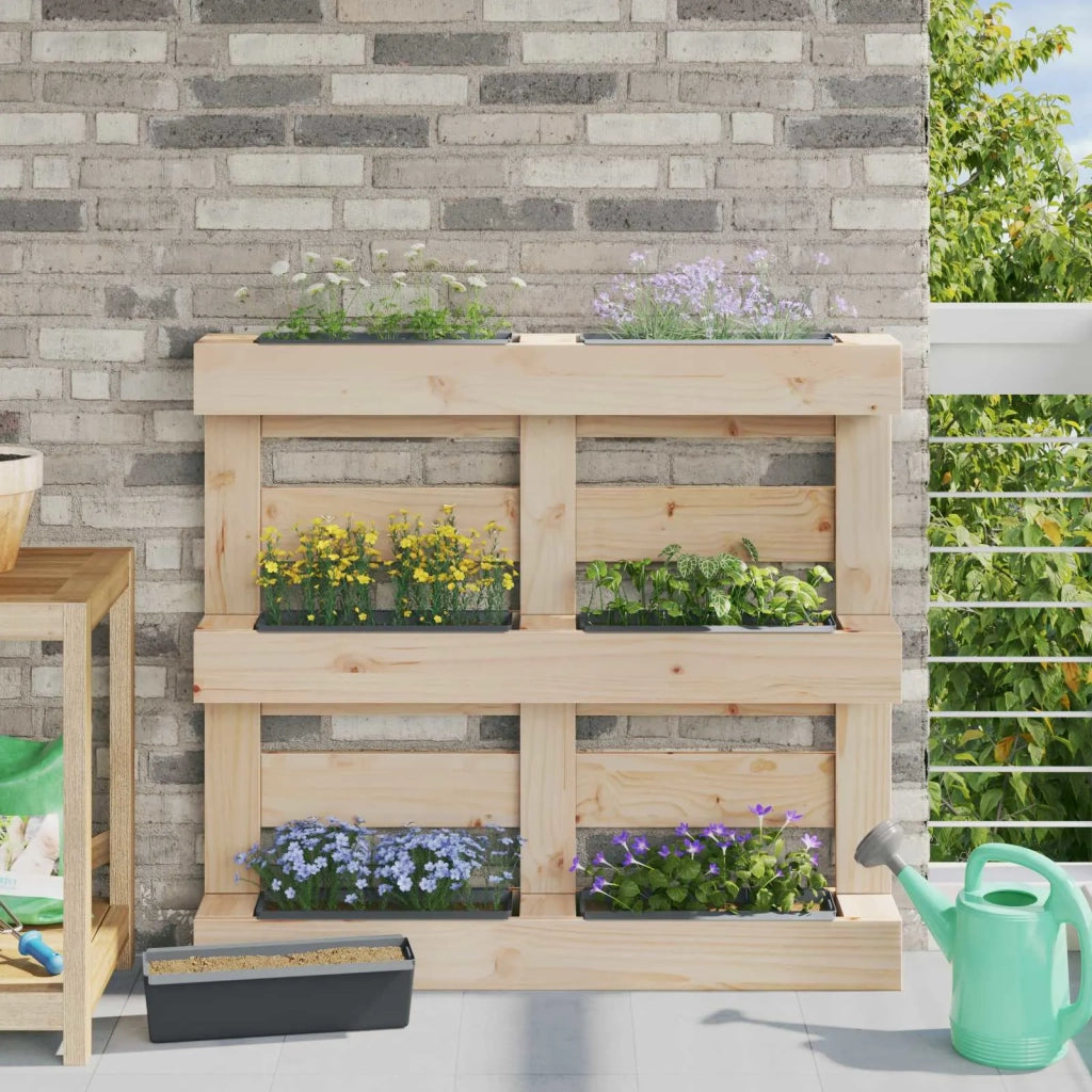 Fioriere | Cassetta per fiori | Vaso per Euro pallet 24 pz Grigio 36 x 13,5 x 9,5 cm