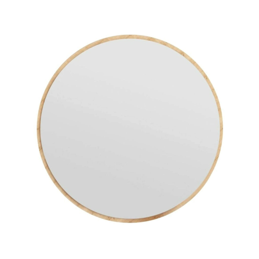 Specchio Adelasia, Specchiera, Articolo d'arredo a muro, Decorazione con specchio, 60x2h60 cm, Rovere