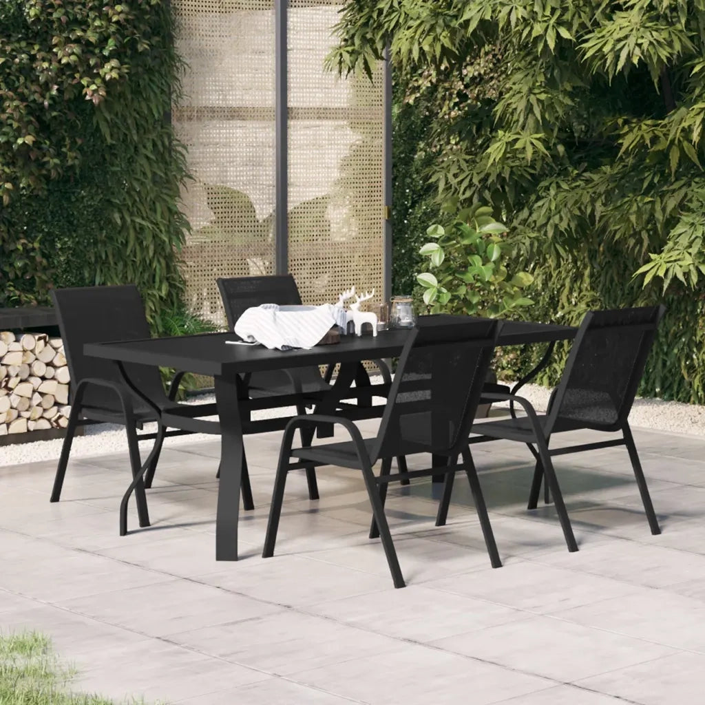 Set da Pranzo da Giardino 5 pz Nero cod mxl 45022