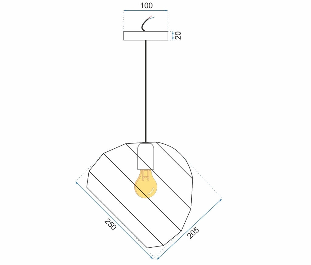 Lampada Da Soffitto Pensile Palla APP381-1CP