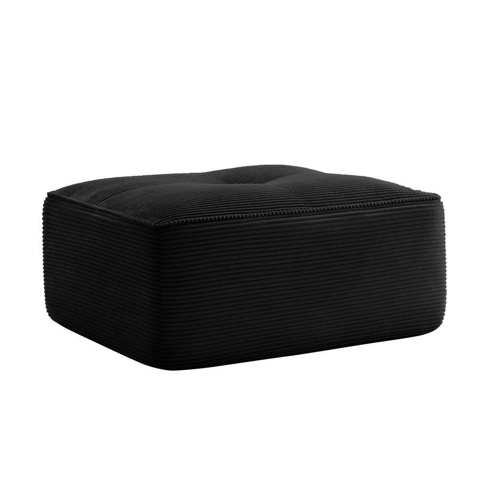 Pouf Cordelia ¨C Minimal ¨C velluto a coste nero