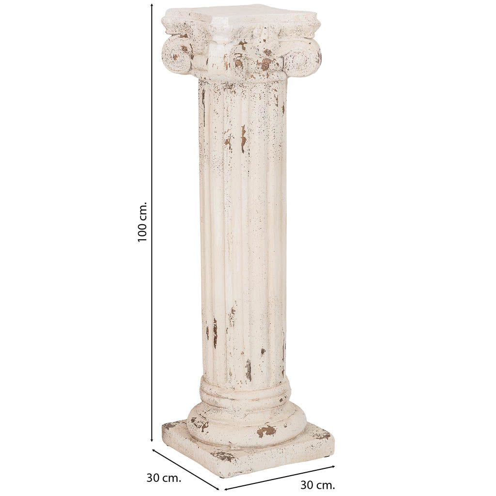 Colonna in magnesio bianco, 30x30x100 cm (altezza)