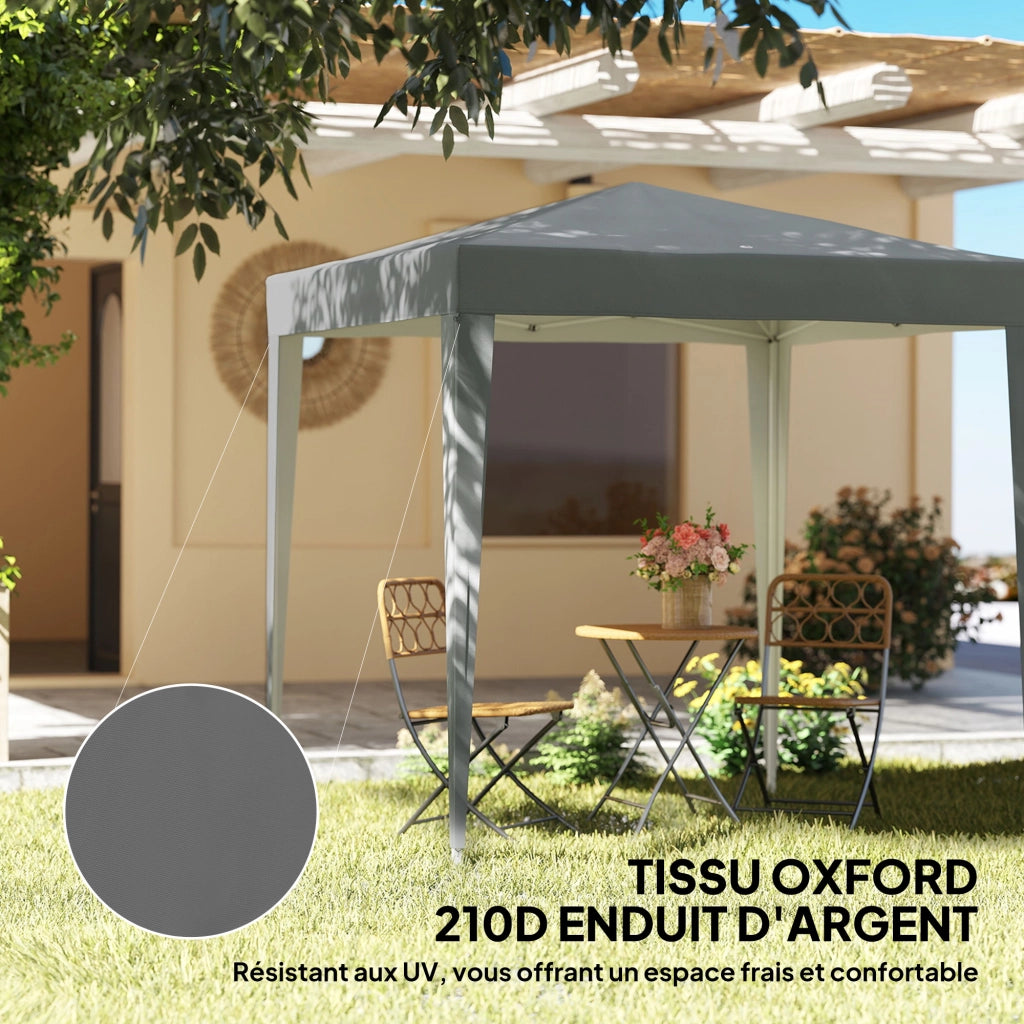 Tonnelle da giardino pieghevole ¨C zephmum ¨C Grigio 2x2 m