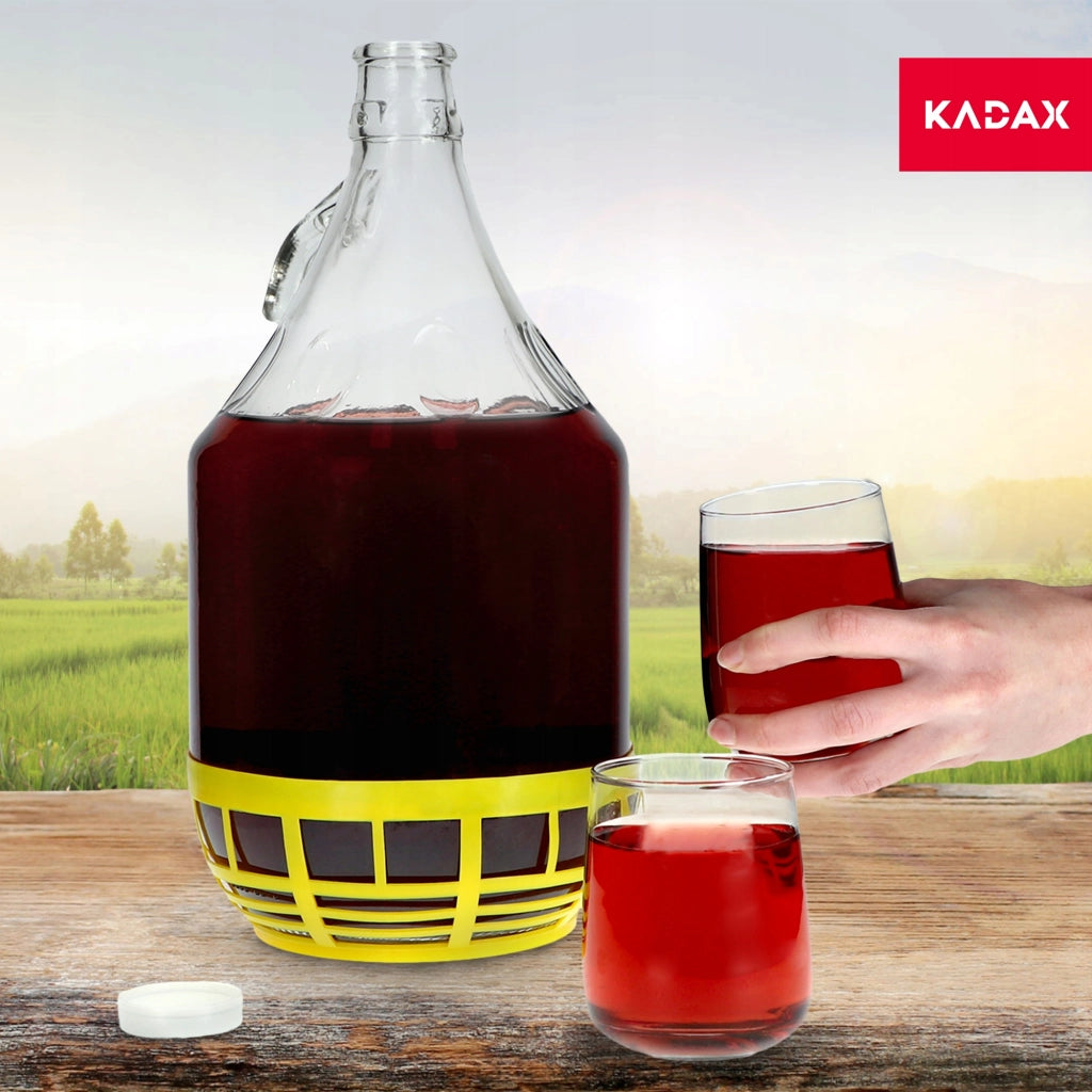 Bottiglia da vino KADAX 5L Palloncino Signora in un Cestino Bottiglia da vino + Tappo 2 pezzi