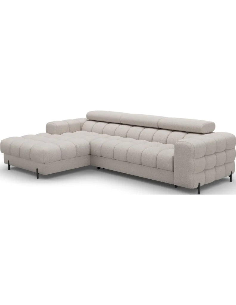 Divano angolare sinistro convertibile Beige dallo stile contemporaneo 285x99x181cm FILTRO