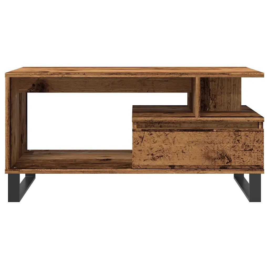 Tavolino da Salotto Legno Antico 90x49x45 cm Legno Multistrato 857454