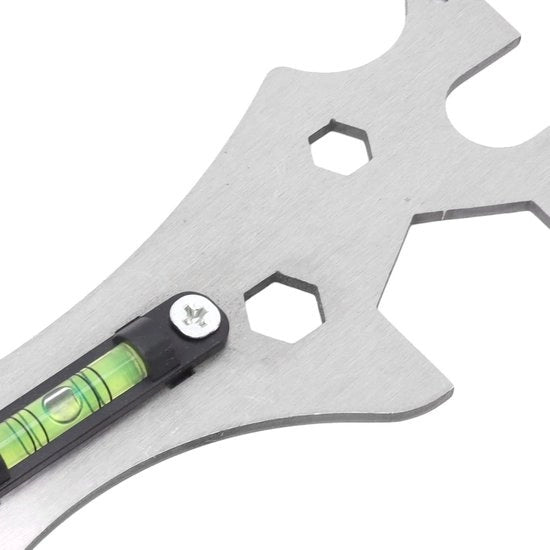 Chiave multifunzionale in acciaio inossidabile con livella universale - rubinetto cucina - doccia bagno - spruzzatore bagno.
