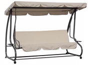 Dondolo 3 Posti da Giardino cm in Acciaio Becker Rodi Beige