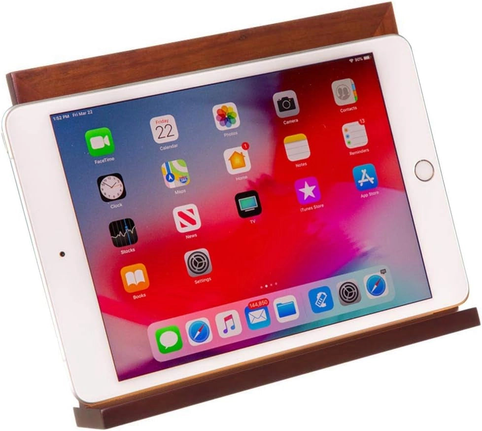 Leggio per Spartito Musicale Supporto Tablet per Ricettario in Legno 30x7x24cm