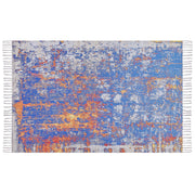 Tappeto in poliestere Multicolore motivo astratto in cotone fatto a mano con nappe 150 x 230 cm