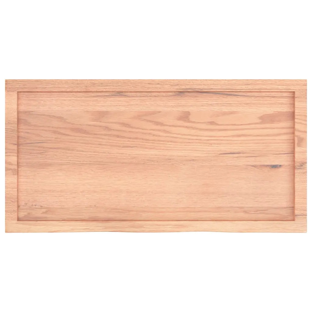 Piano Bagno Marrone 100x50x(2-6) cm Legno Massello Trattato 3156133