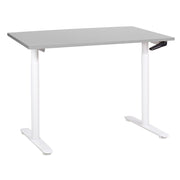 Scrivania regolabile in altezza manualmente grigio e bianco 120 x 72 cm Struttura in acciaio verniciato a polvere