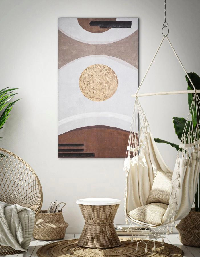 Dipinto su Tela Sunry 180x4,8x100 cm in Legno e Tessuto