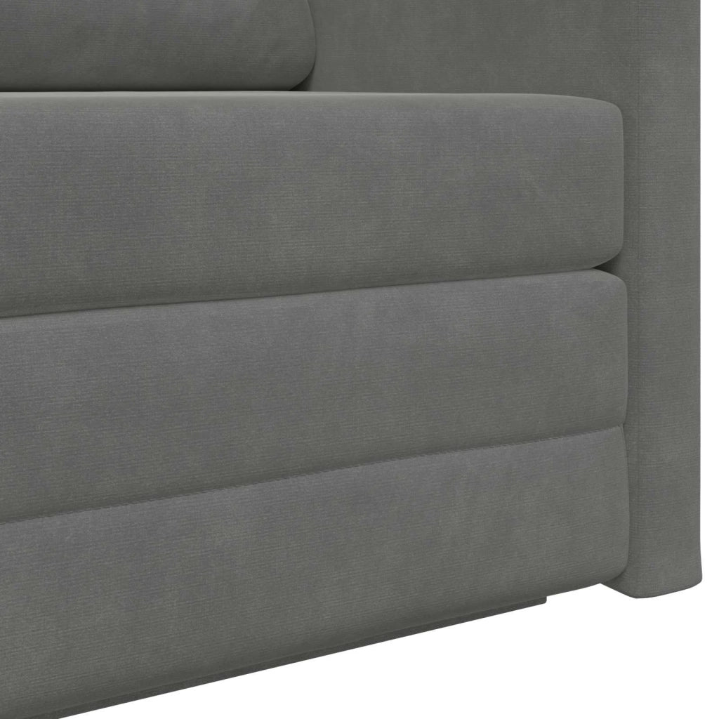 Divano letto | Sof¨¤ letto | Letto singolo Grigio scuro 124 x 71 x 78 cm Velluto